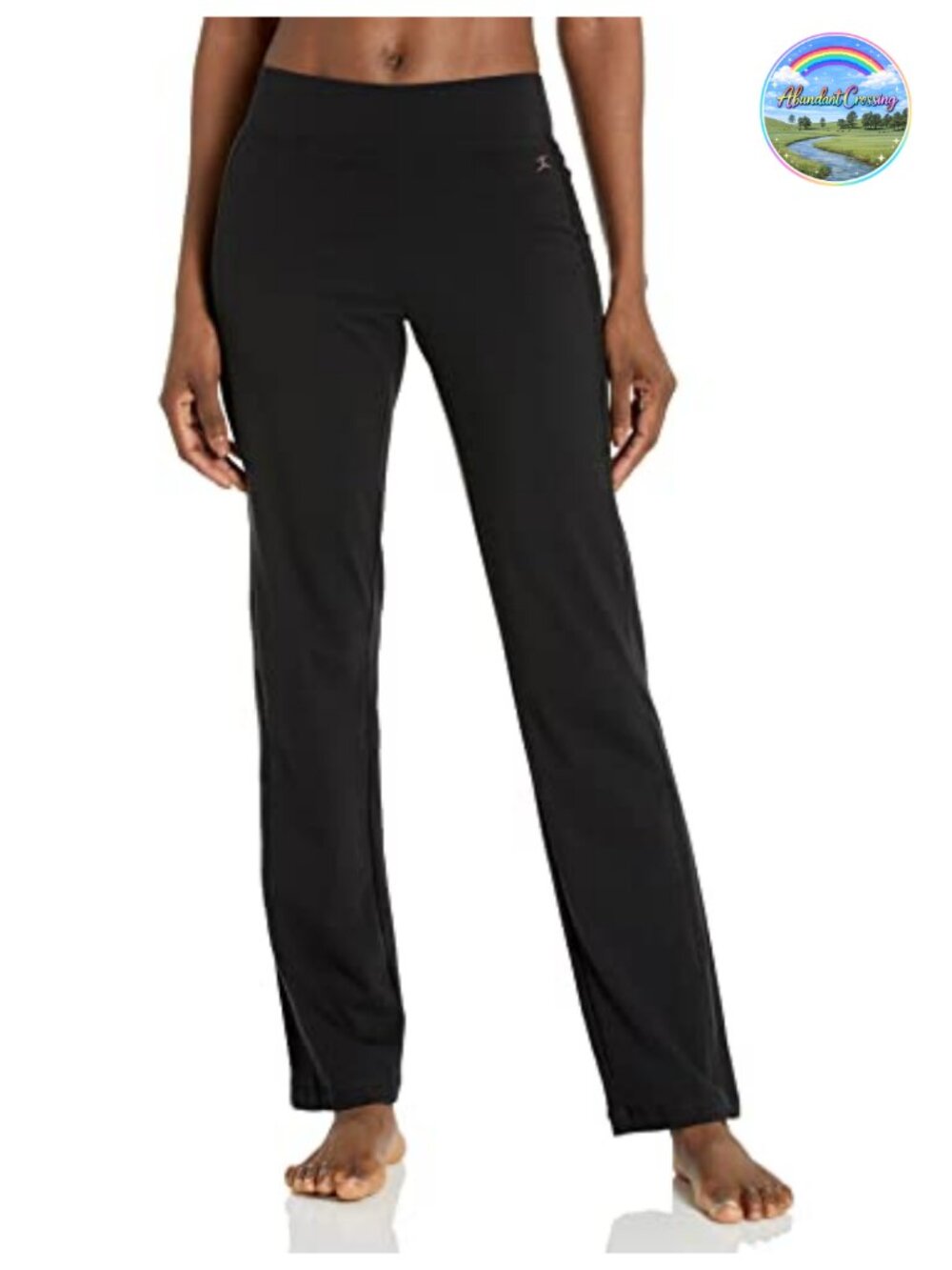 High-Waist Flared Yoga Pants Stretchy Cotton